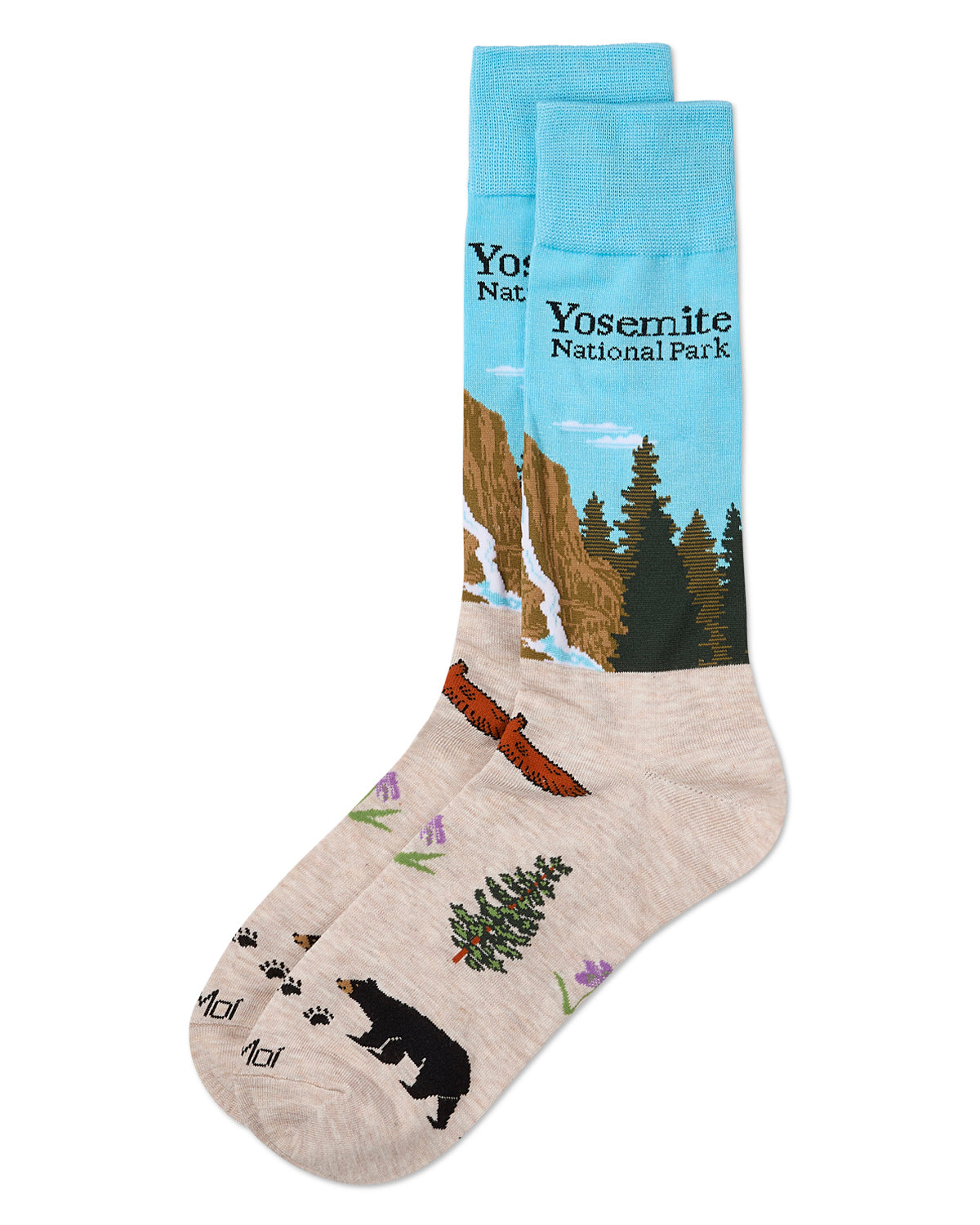 Men's Yosemite Rayon From Bamboo Crew Socks : Color: Ivory Heather