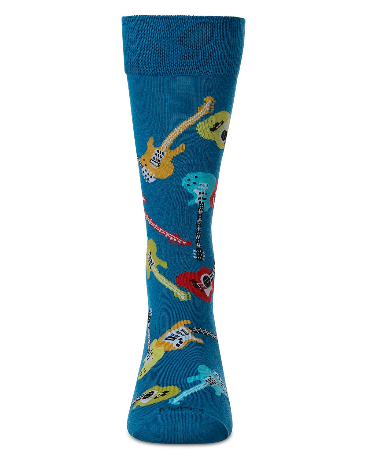 Men's Guitars Rayon from Bamboo Crew Socks : Color: Celestial