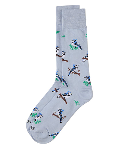 Men's "Blue Jays" Rayon-Blend Novelty Crew Sock