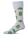 Men's Pickles-Themed Rayon-Blend Novelty Crew Sock