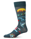 Men's Michigan-Themed Rayon-Blend Novelty Crew Sock