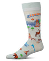 Men's Idaho-Themed Rayon-Blend Novelty Crew Sock