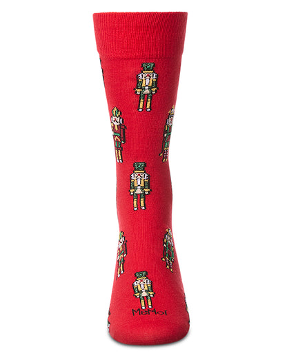 Men's "Nutcrackers" Holiday Fine-Gauge Novelty Crew Sock
