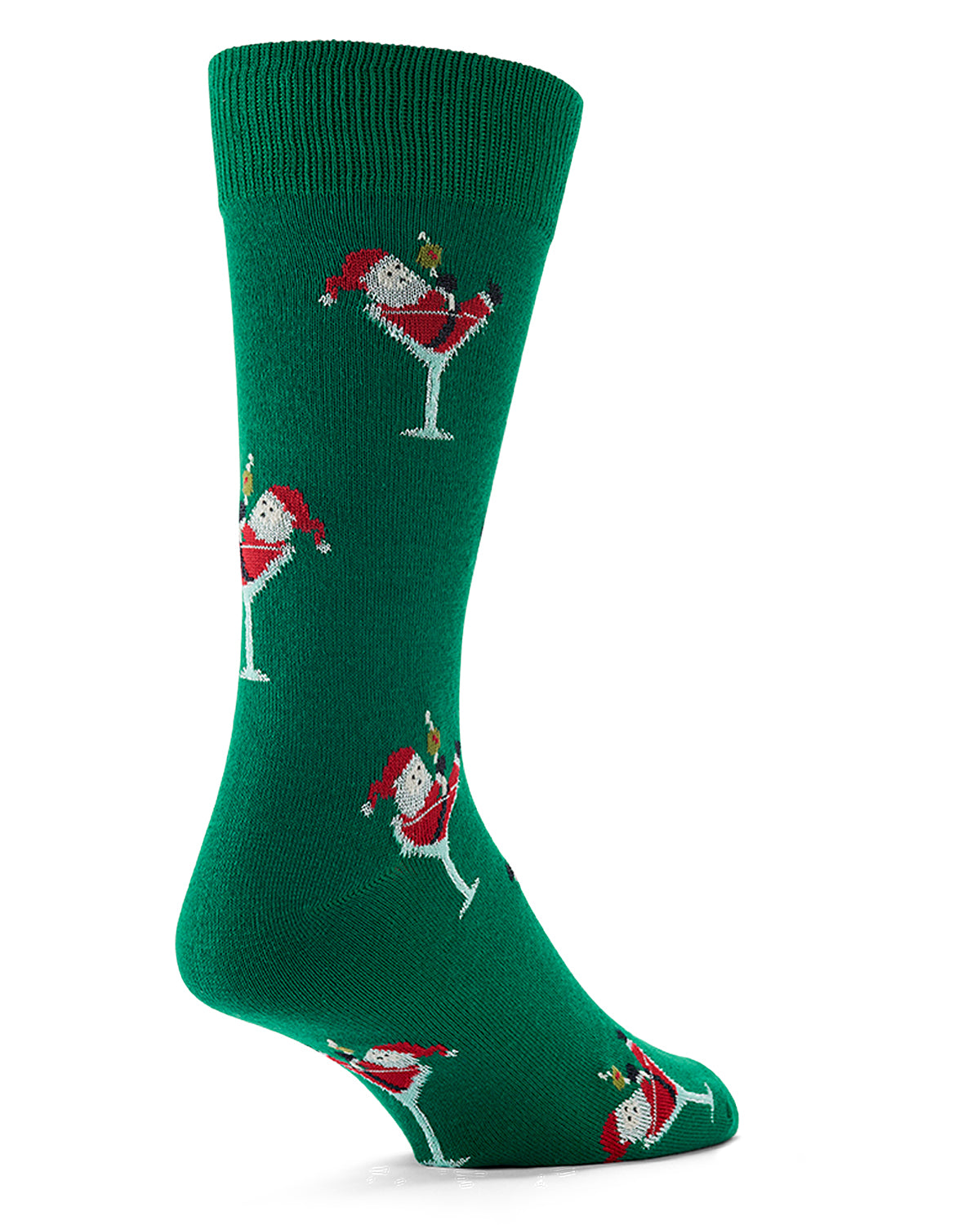 Men's "Santa Cocktail" Holiday Novelty Crew Sock