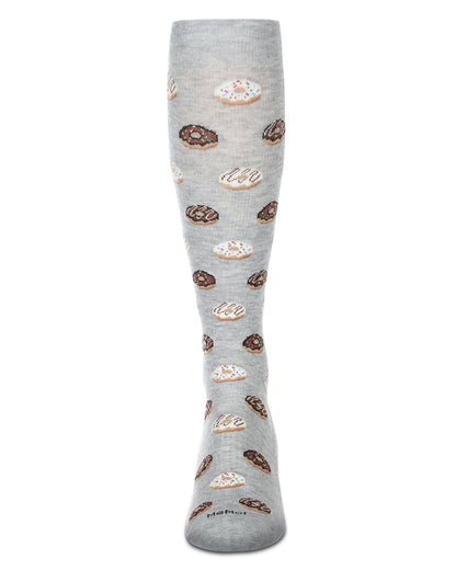 Men's Donuts Bamboo Blend 8-15mmHg Graduated Compression Socks : Color: Medium Gray Heather