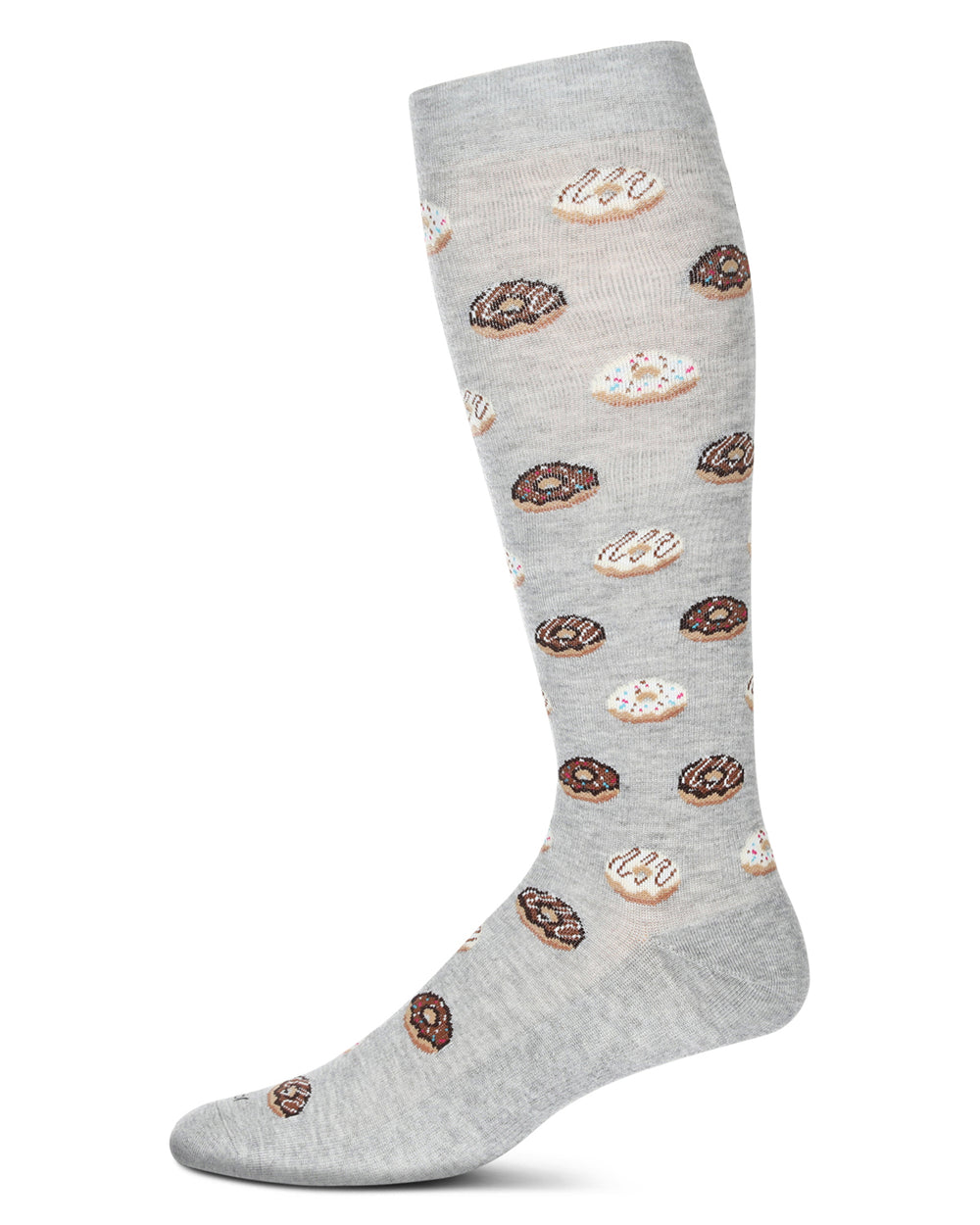 Men's Donuts Bamboo Blend 8-15mmHg Graduated Compression Socks : Color: Medium Gray Heather