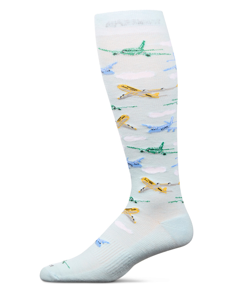 Airplanes Bamboo Blend 8-15 mmHg Graduated Compression Socks