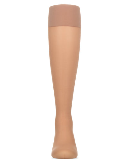 Women's Silky Sheer 30 Denier Knee High Sock : Color: Nude