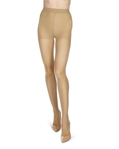 6 Pair Women's 12 Denier Crystal Sheer Control Top Pantyhose