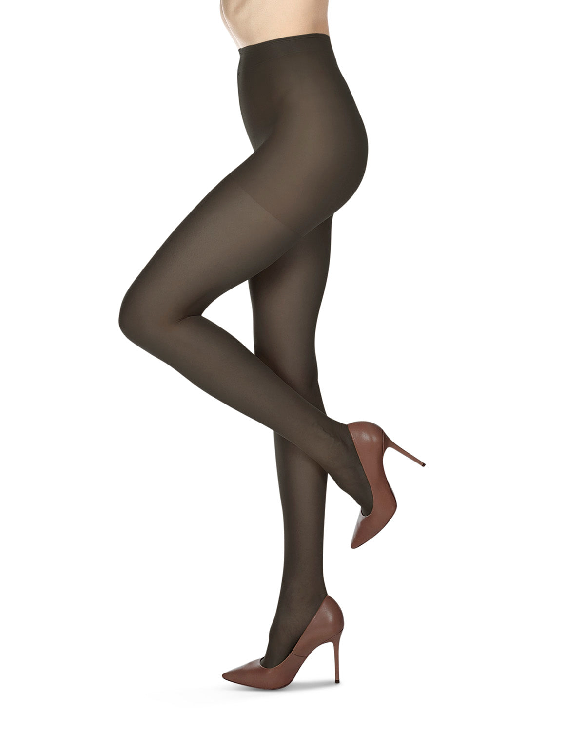 Women's MeMoi MM-226 Shaper Sheer Footless Capri Tights (Honey XL) 