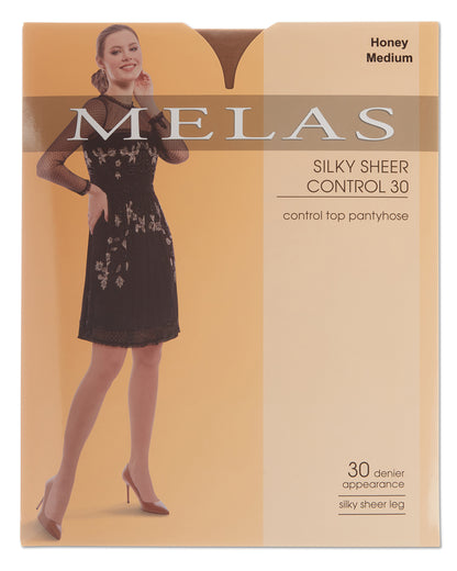 Women's Silky Sheer Control 30 Pantyhose : Color: Honey