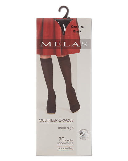Women's Multi Fiber Opaque Knee Highs : Color: Black