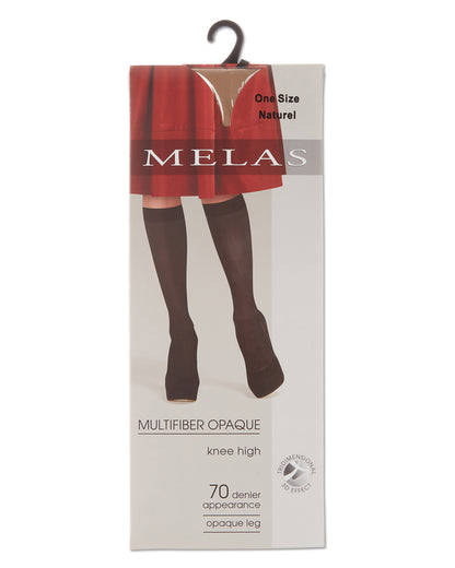 Women's Multi Fiber Opaque Knee Highs : Color: Naturel