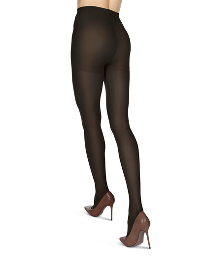 Women's Multi Fiber Control Top Tights : Color: Black