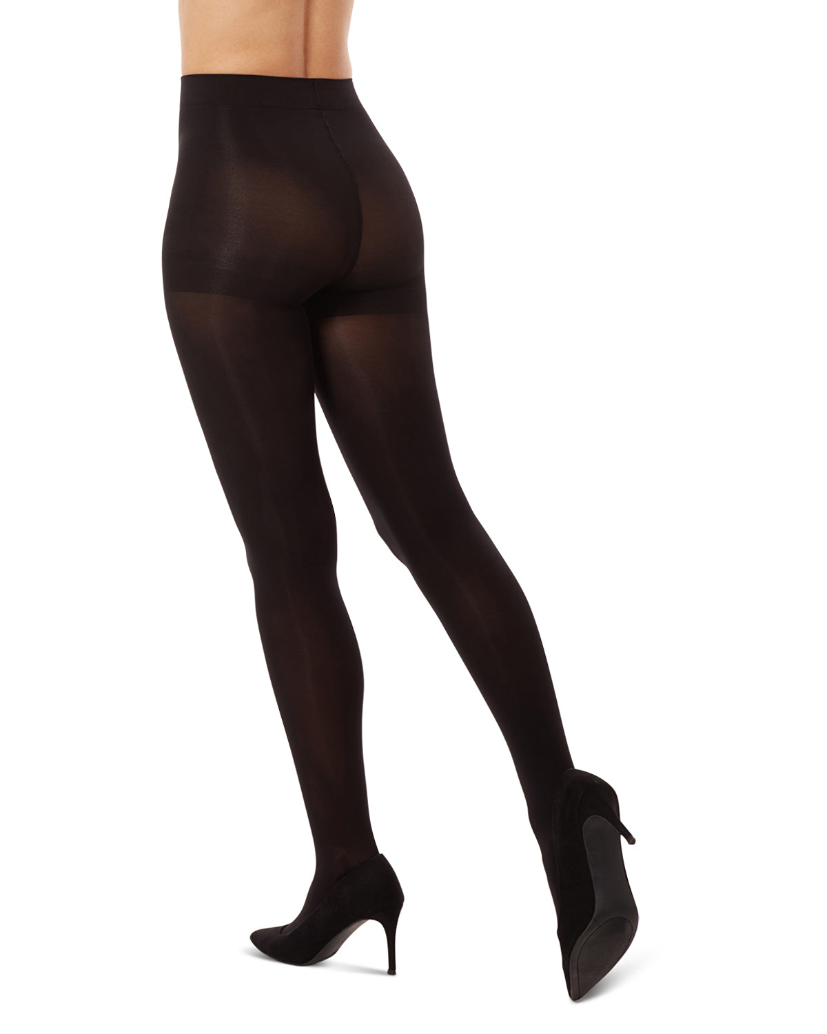 Women's Multi Fiber Control Top Tights : Color: Black