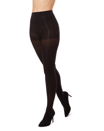 Women's Multi Fiber Control Top Tights : Color: Black