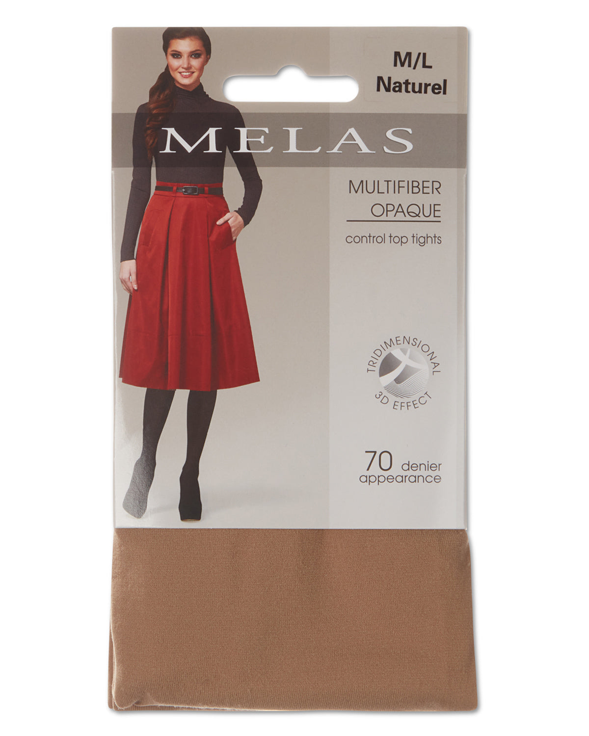 Women's Multi Fiber Control Top Tights : Color: Natural