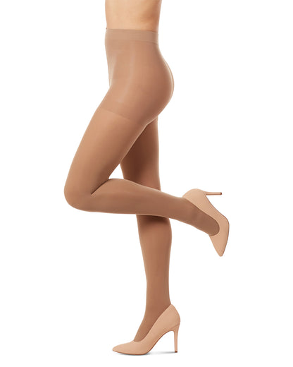 Women's Multi Fiber Control Top Tights : Color: Naturel