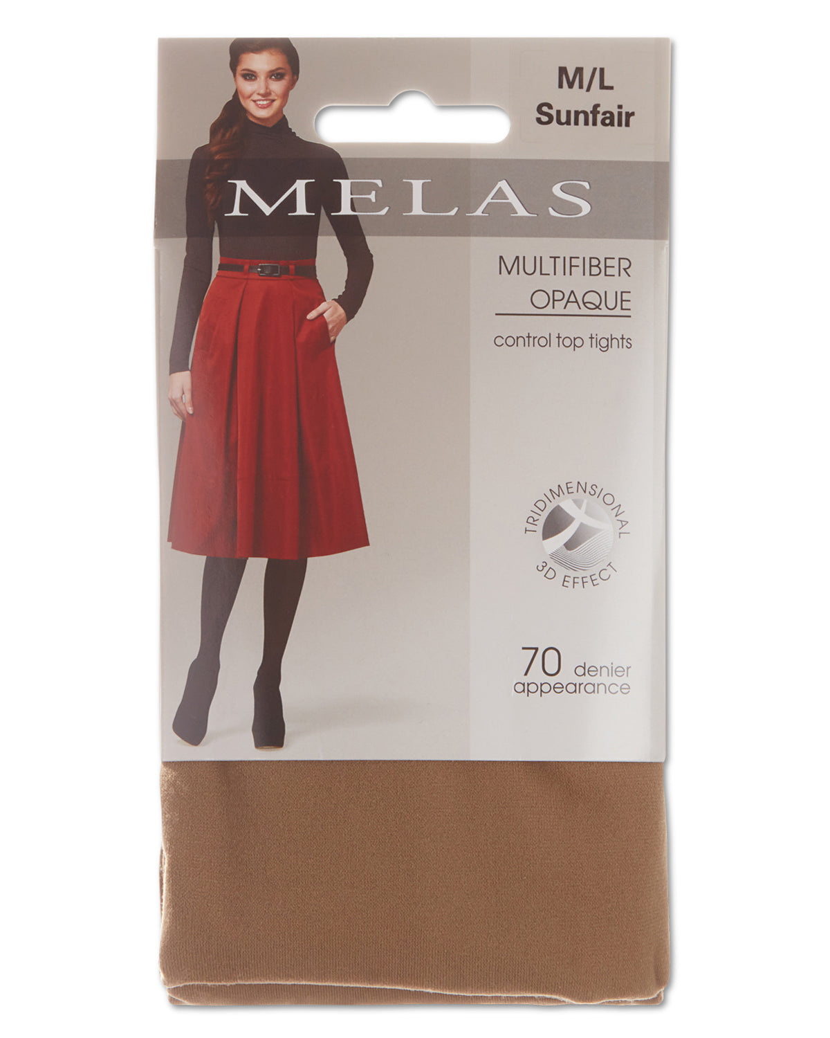 Women's Multi Fiber Control Top Tights : Color: Sunfair