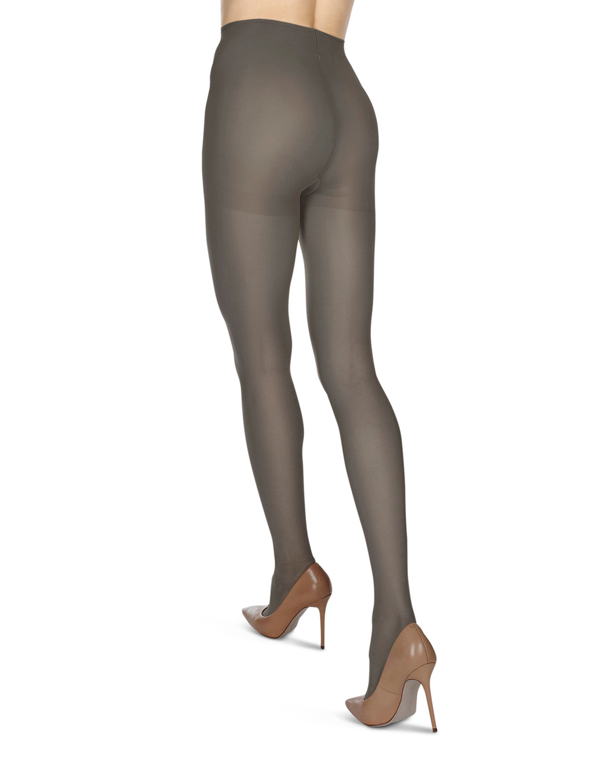 Women's Opaque 60 Denier Microfiber Shaper Control Top Tights : Color: Black