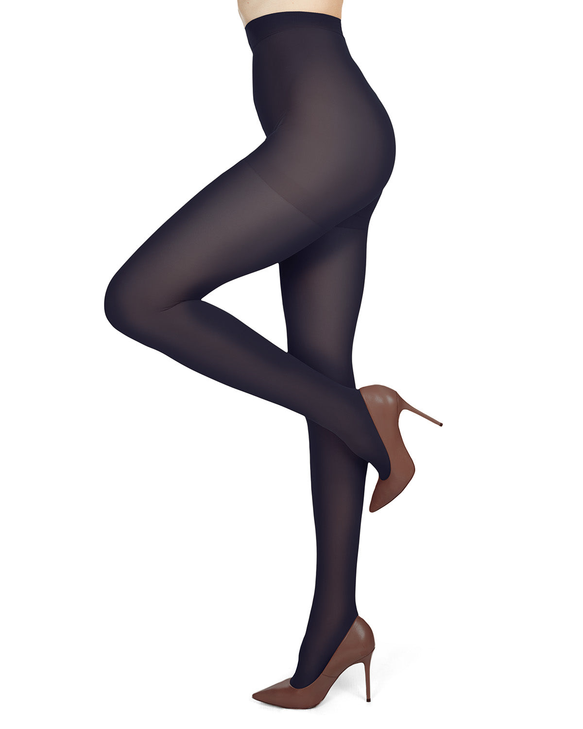 Women's Opaque 60 Denier Microfiber Shaper Control Top Tights : Color: Dark Navy