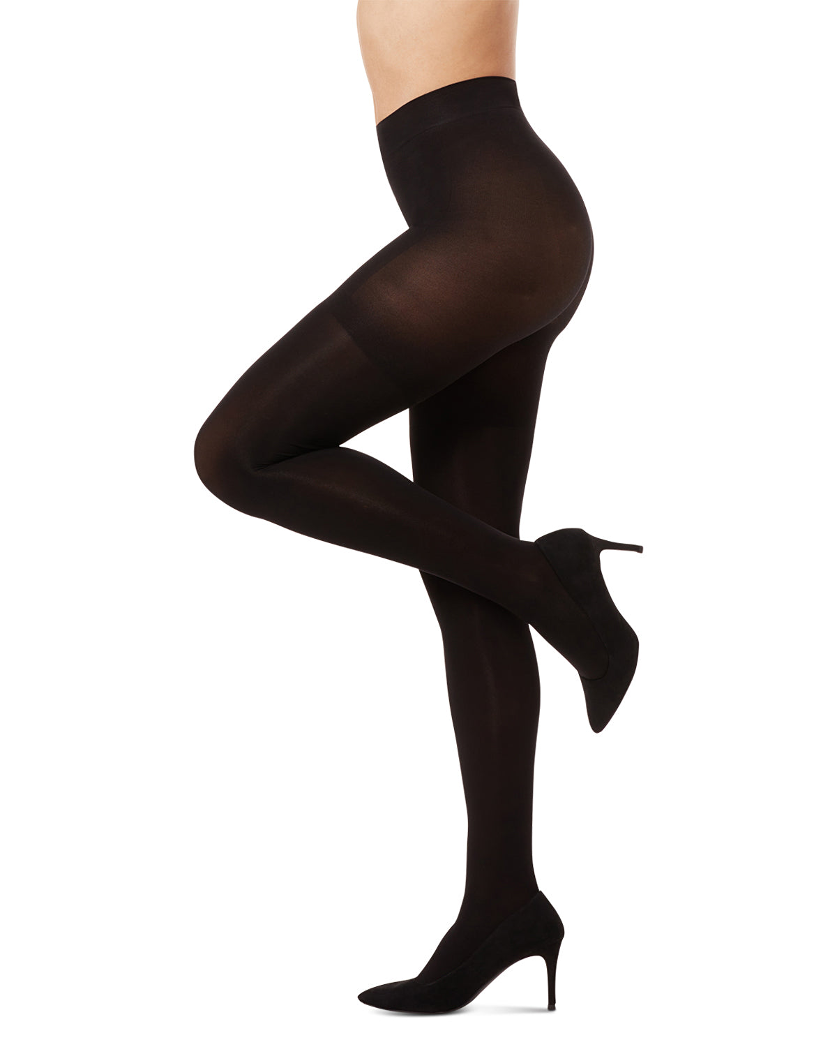 Women's Multi Fiber Body Smoother Shaper Top Tights : Color: Black