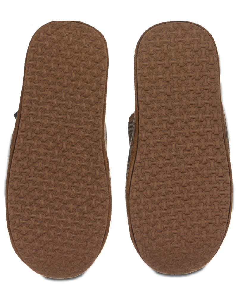 Men's Glen Plaid Plush Slippers