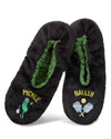 Men's Pickle Baller Sherpa Lined Slippers : Color: Black