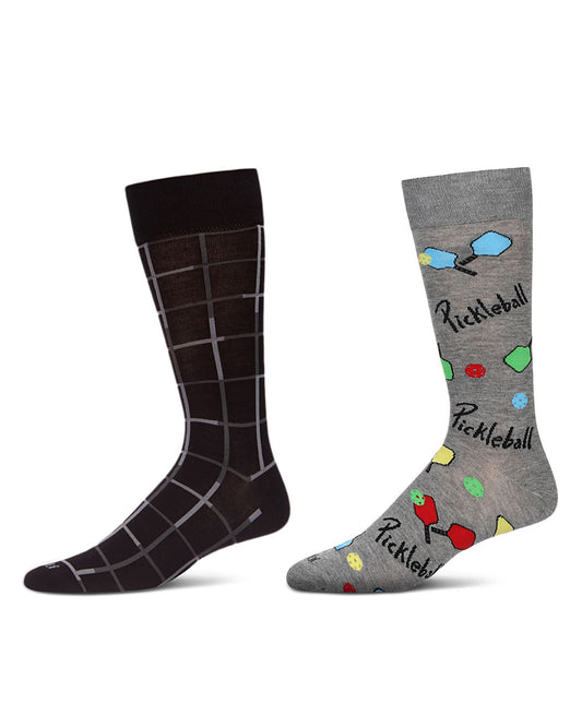 Men's 2 Pair Pack Novelty Sport Crew Socks : Color: Gray