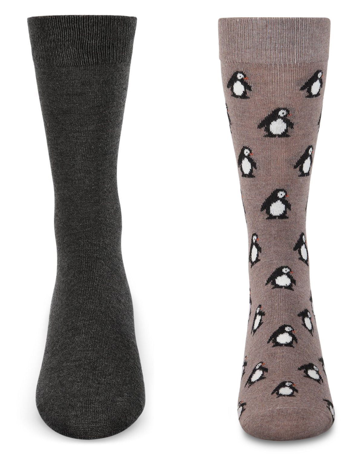 Men's 2 Pair Pack Cashmere Novelty Animal Crew Socks : Color: Black-Black