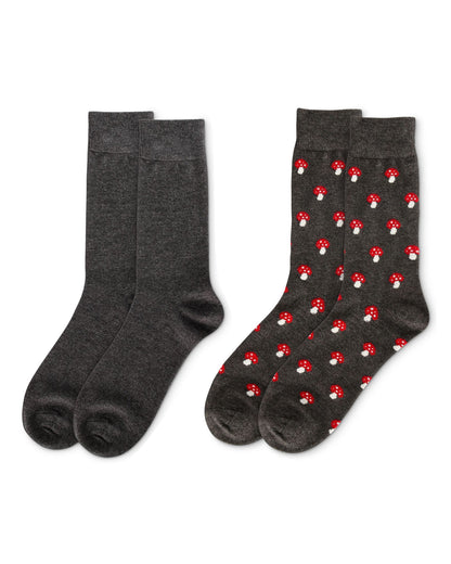 Men's 2 Pair Pack Cashmere Novelty Crew Socks : Color: Blue