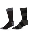 Men's 2 Pair Pack Cashmere Crew Socks : Color: Gray-Black