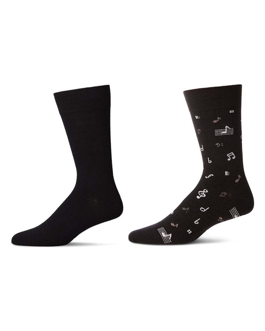 2 Pair Men's Luxuriously Soft Cashmere Blend Novelty Crew Socks