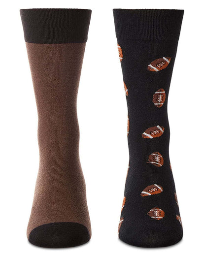 2 Pair Men's Luxuriously Soft Cashmere Blend Novelty Crew Socks