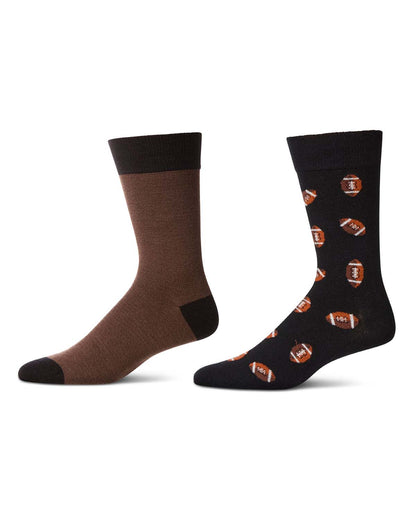 2 Pair Men's Luxuriously Soft Cashmere Blend Novelty Crew Socks