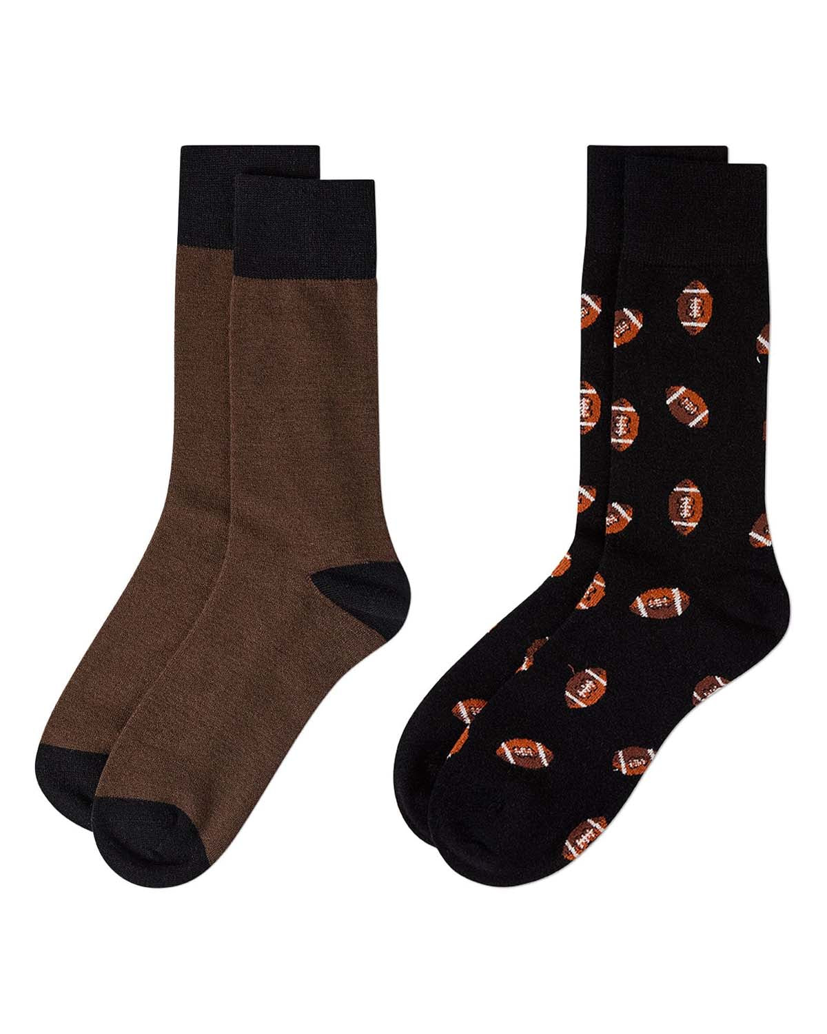 2 Pair Men's Luxuriously Soft Cashmere Blend Novelty Crew Socks