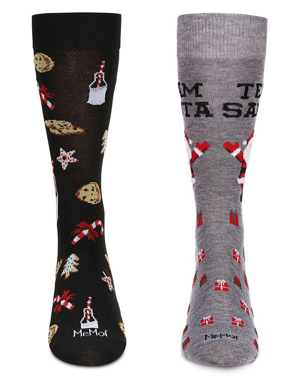 Men's 2 Pair Pack Novelty Holiday Food Crew Socks : Color: Red