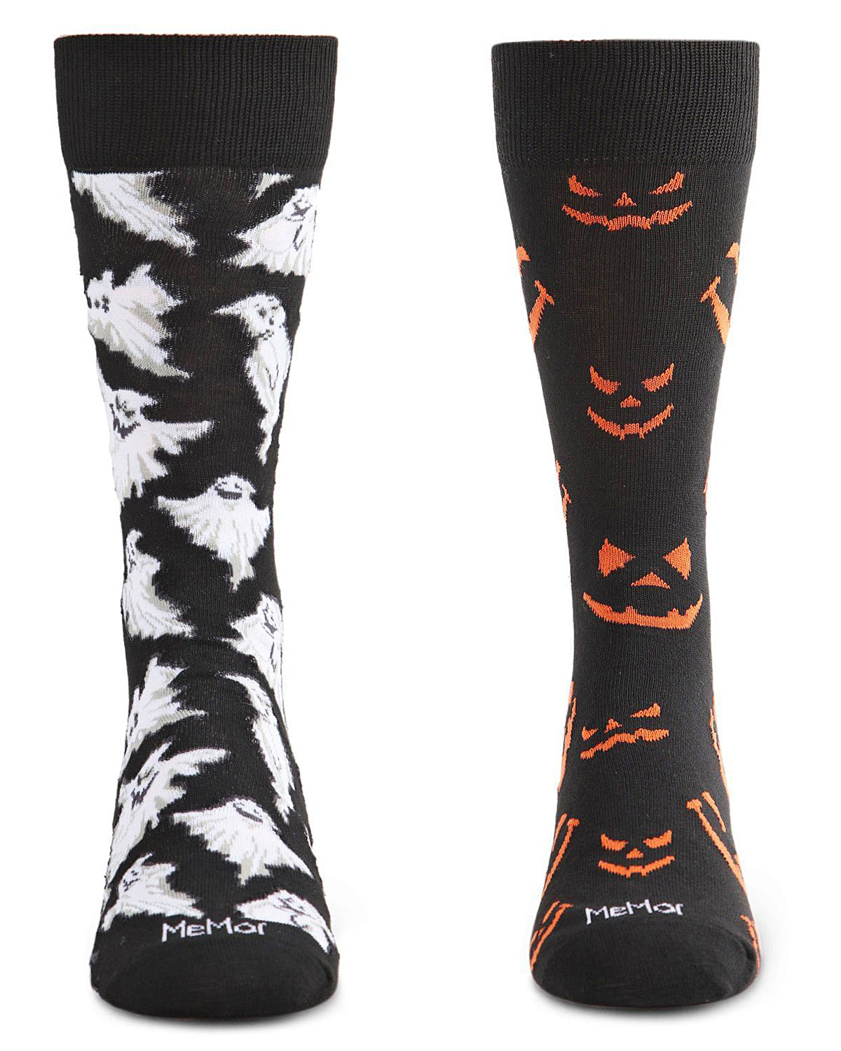 Men's 2 Pair Pack Novelty Halloween Crew Socks : Color: Black-Black