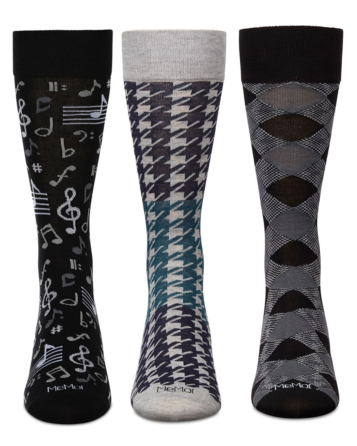 Men's 3 Pair Pack Novelty Hobbies Crew Socks : Color: Blue