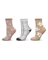 Women's 3 Pair Pack Cozy Crew Socks : Color: Brown Heather