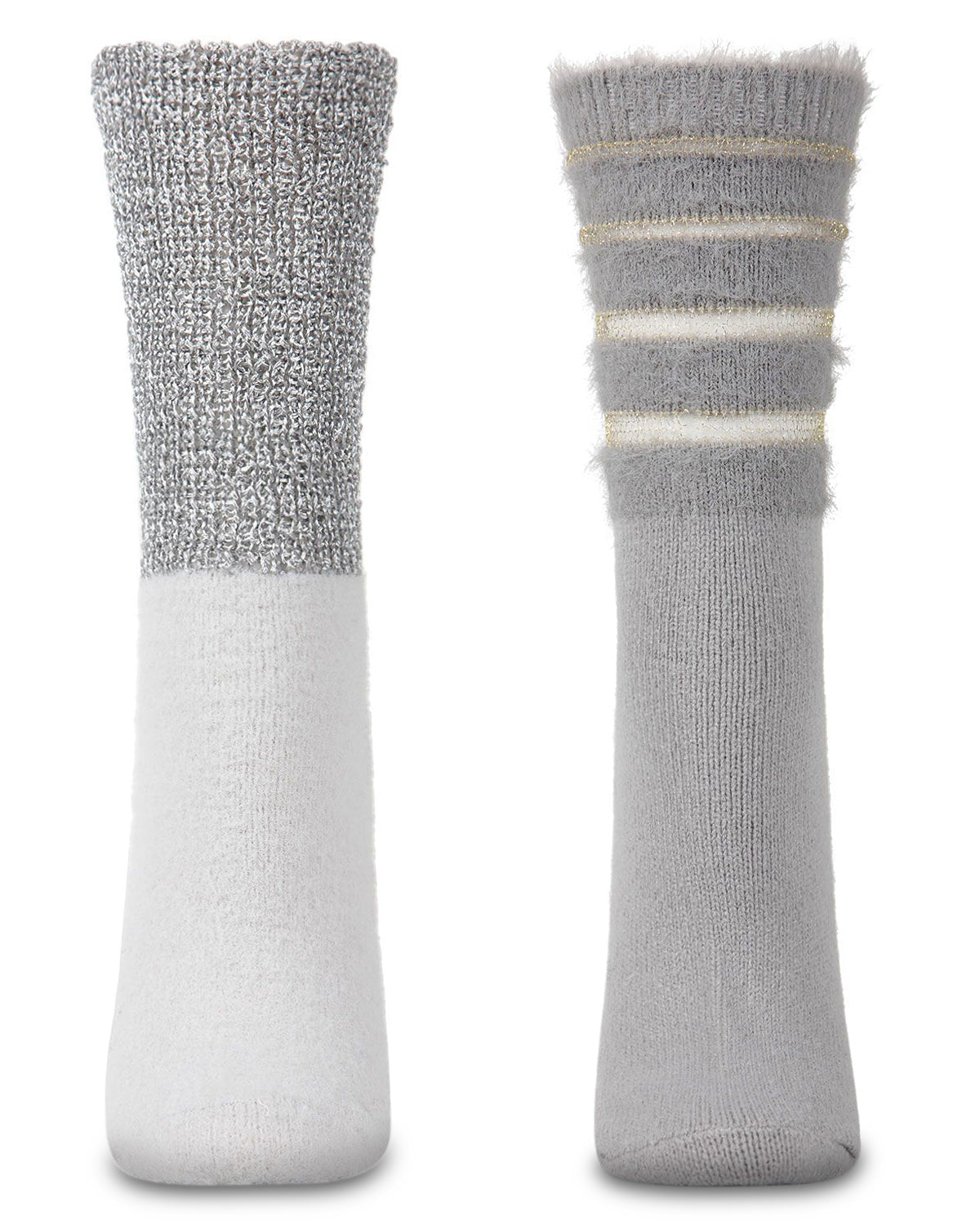 Women's 2 Pair Pack Cozy Crew Socks : Color: Gray