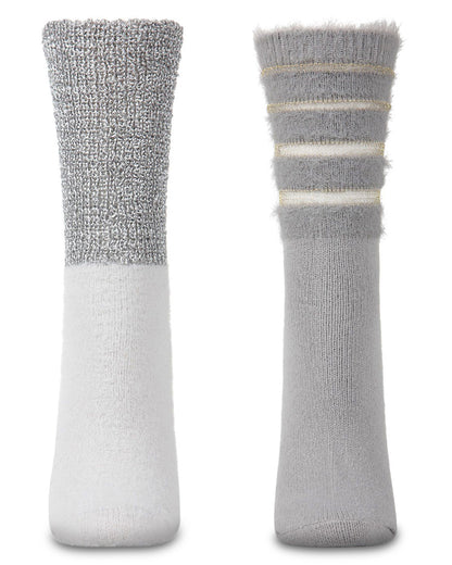 Women's 2 Pair Pack Cozy Crew Socks : Color: Gray