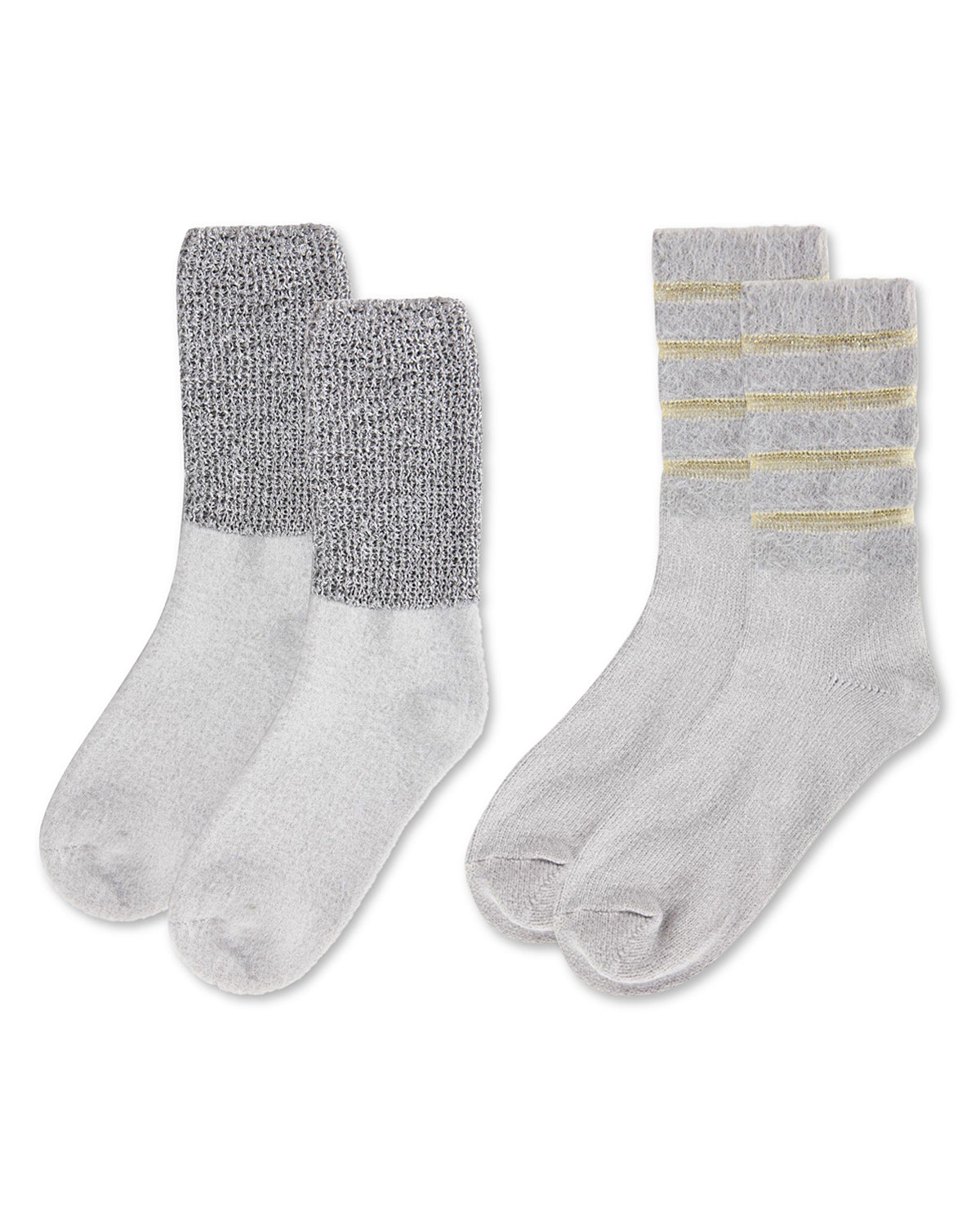 Women's 2 Pair Pack Cozy Crew Socks : Color: Gray