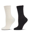 Women's 2 Pair Pack Cozy Crew Socks : Color: White