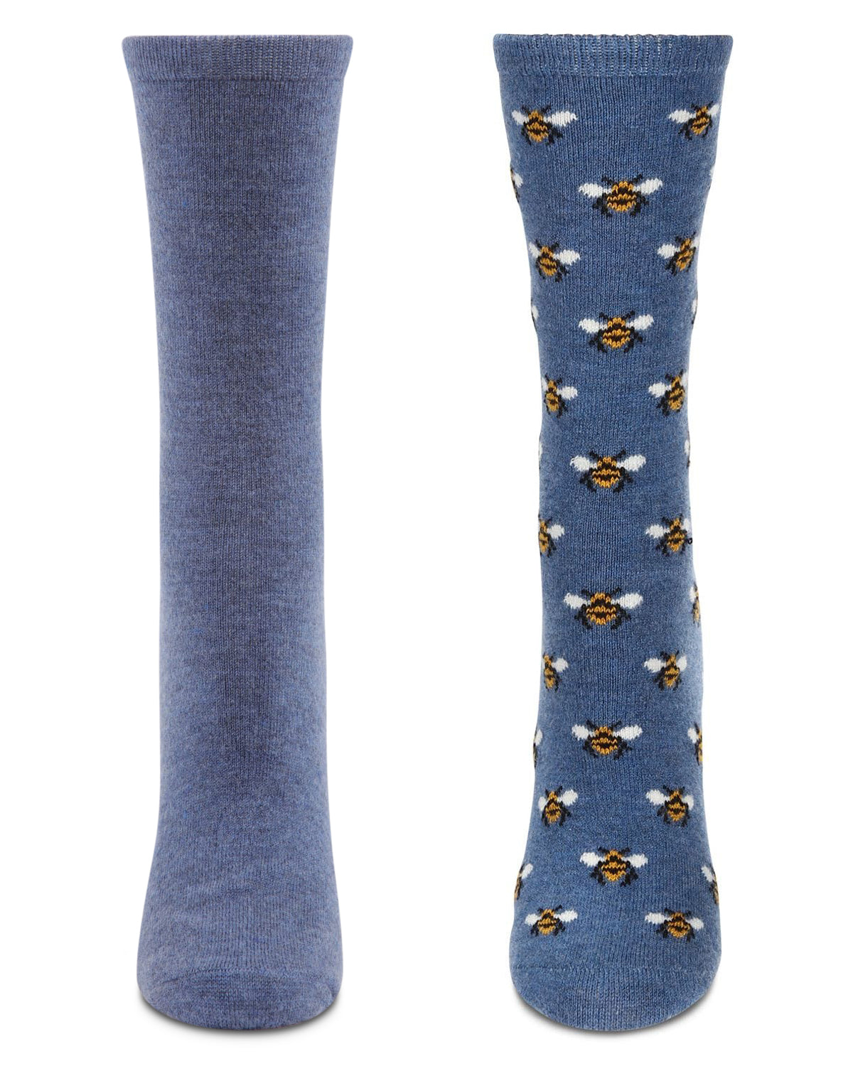 2 Pair Women's Cashmere Blend Fine-Gauge Crew Socks