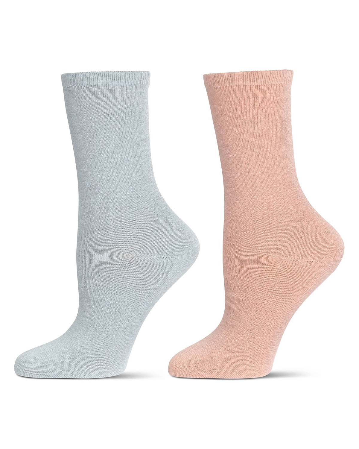 Women's 2 Pair Pack Cashmere Blend Crew Socks : Color: Blush