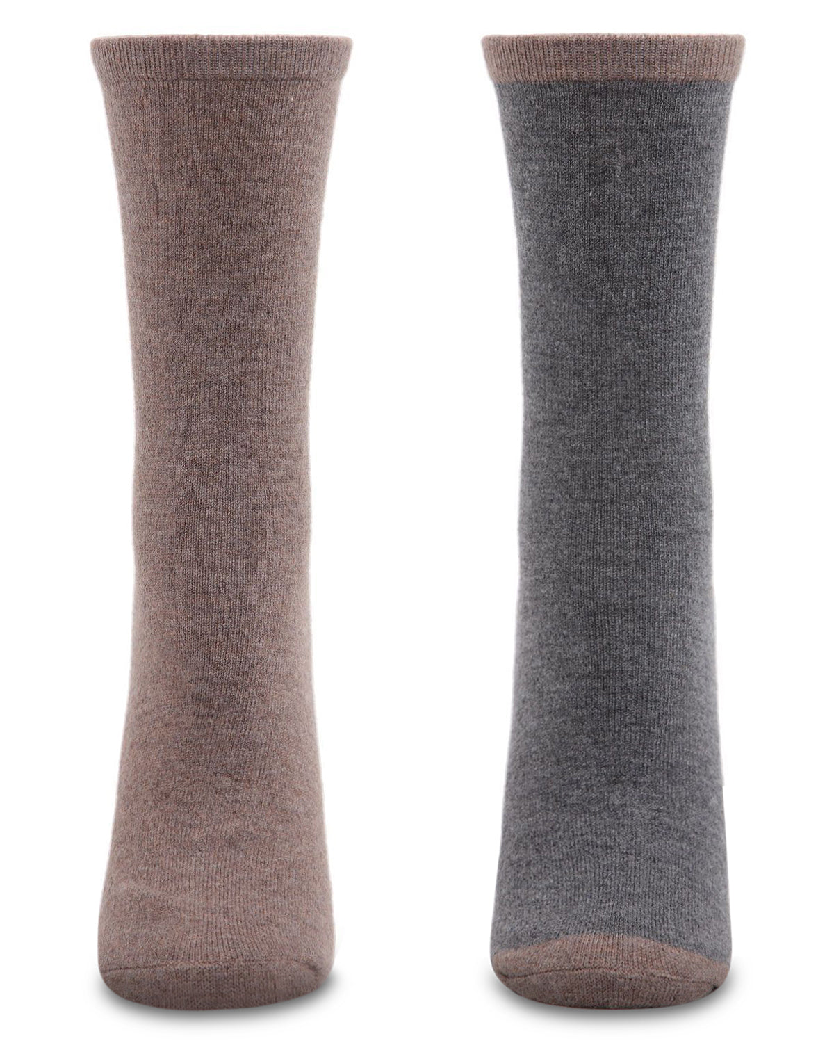 Women's 2 Pair Pack Cashmere Blend Crew Socks : Color: Black-Black