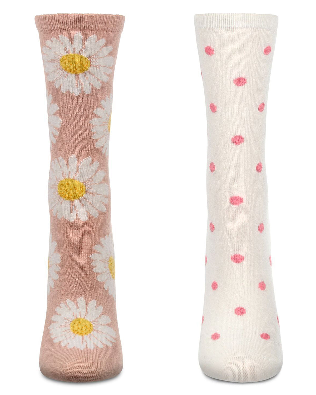 Women's 2 Pair Pack Cashmere Blend Crew Socks : Color: Black-Black