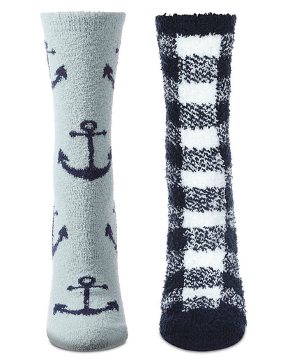 2 Pair Women's Ultra-Plush Novelty Cozy Crew Socks