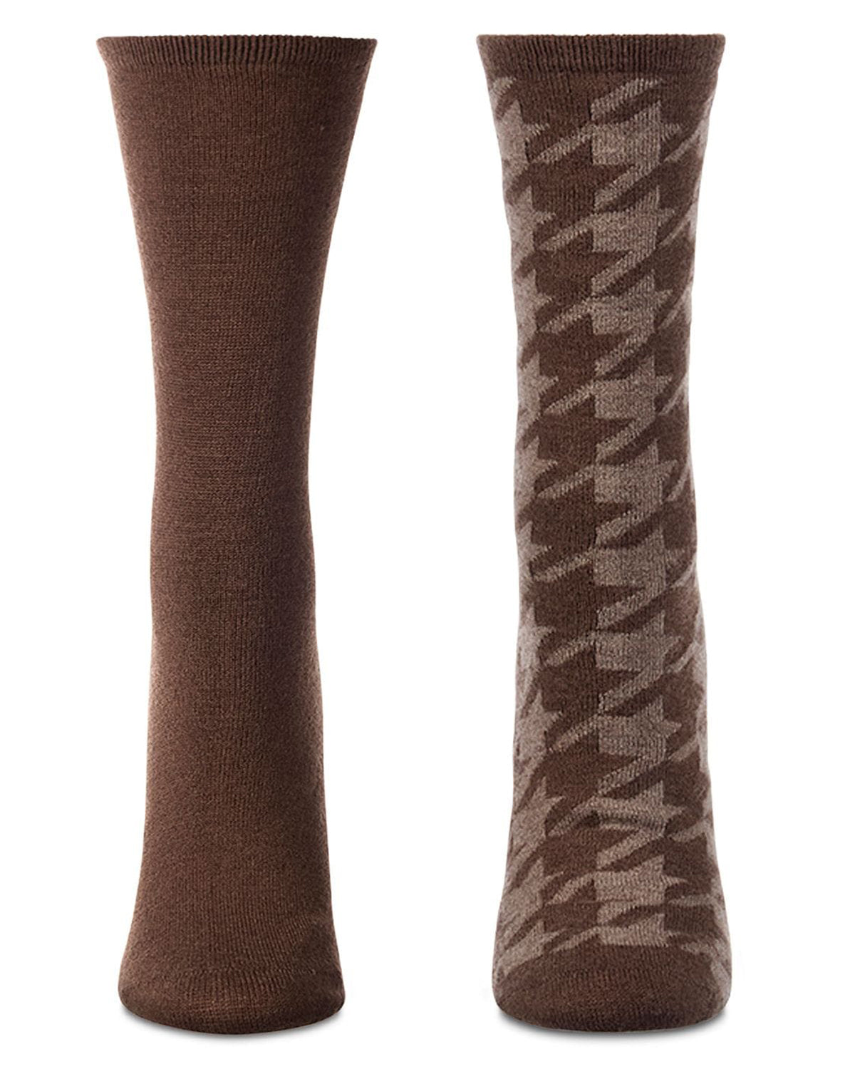 2 Pair Women's Cashmere-Blend Fine-Gauge Knit Crew Socks